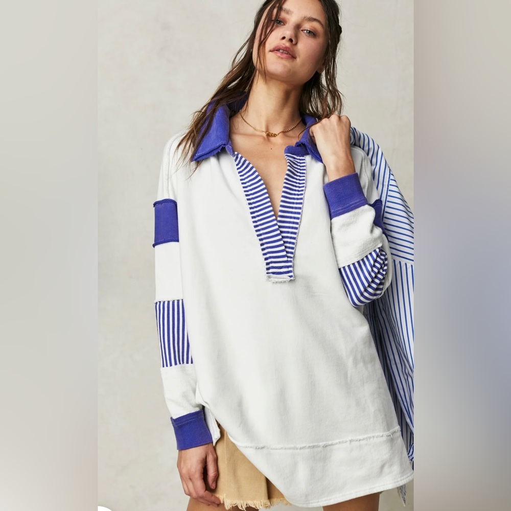 Free People Clean Prep Polo